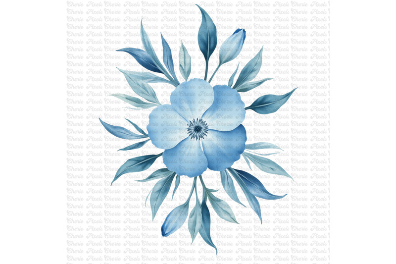 10-dusty-blue-flower-watercolor-clipart-bundle-light-blue-flowers