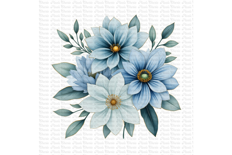 10-dusty-blue-flower-watercolor-clipart-bundle-light-blue-flowers