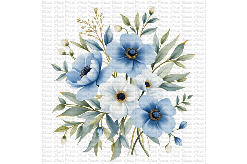 10-dusty-blue-flower-watercolor-clipart-bundle-light-blue-flowers