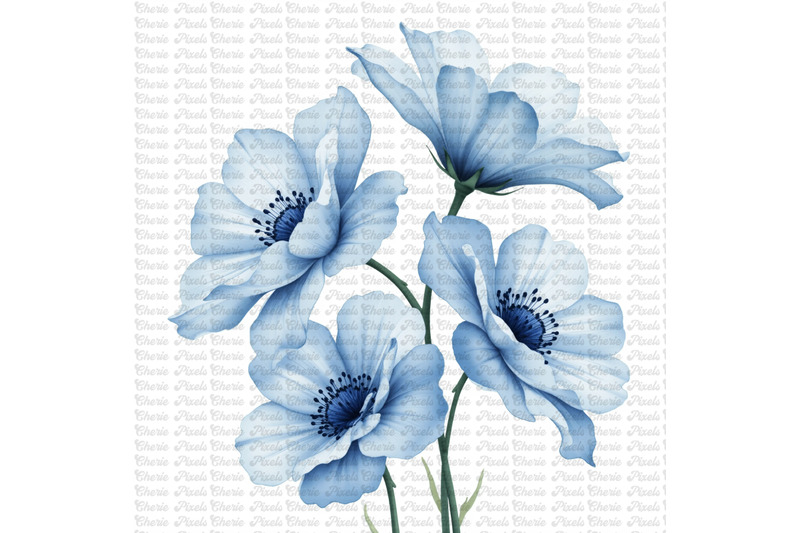 10-dusty-blue-flower-watercolor-clipart-bundle-light-blue-flowers