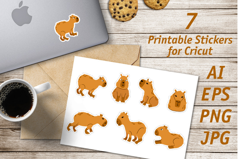 capybara-printable-stickers-cricut-design