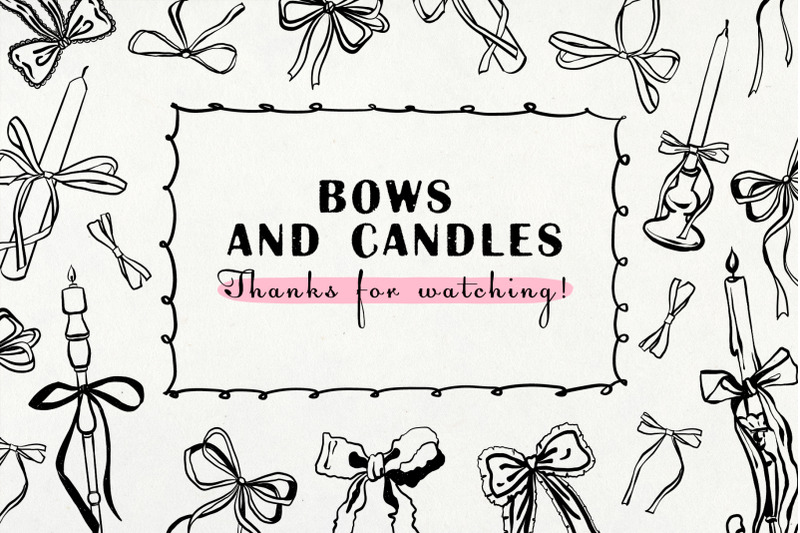 bows-candles-and-frames-vector-clipart-set-svg-png-eps