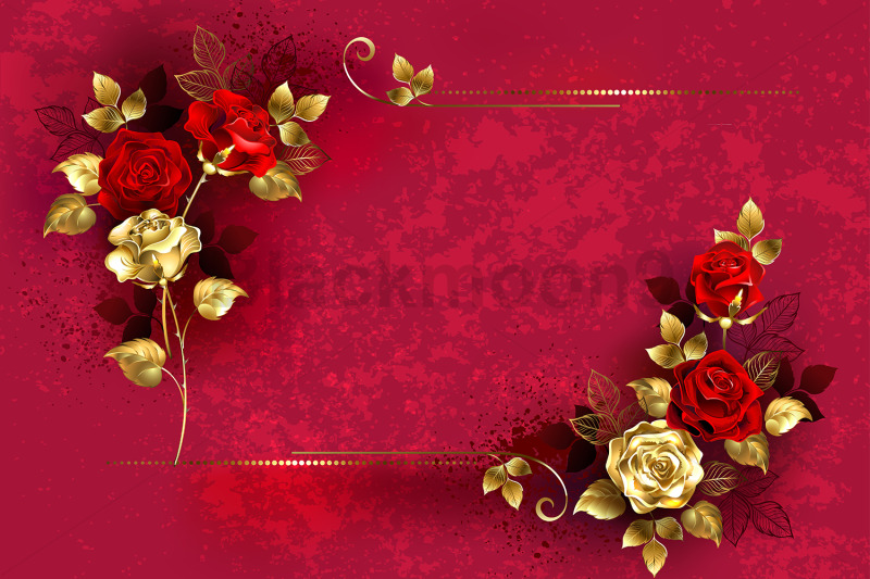 jewelry-rose-corner-frame
