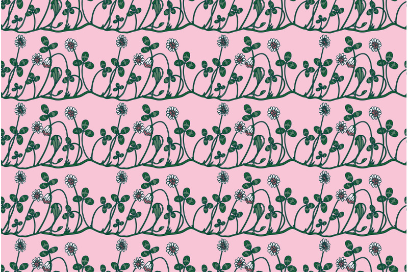 botanical-floral-seamless-pattern-with-clover-vector-illustration