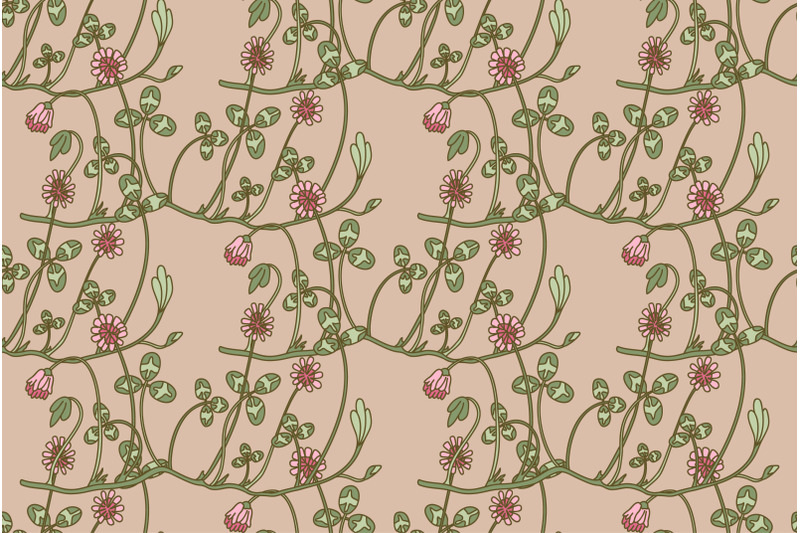 botanical-floral-seamless-pattern-vector-illustration-repeating-clover