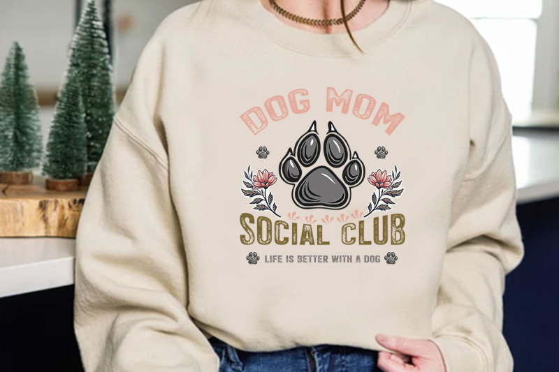dog-mom-social-club-t-shirt-design