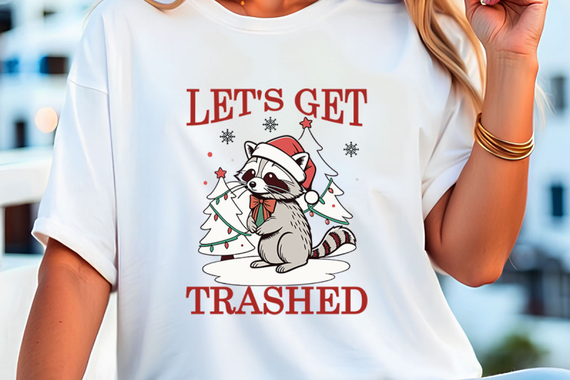 let-039-s-get-trashed-christmas-t-shirt-design