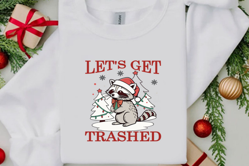let-039-s-get-trashed-christmas-t-shirt-design