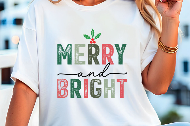 merry-and-bright-t-shirt-design