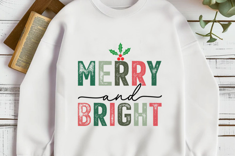 merry-and-bright-t-shirt-design