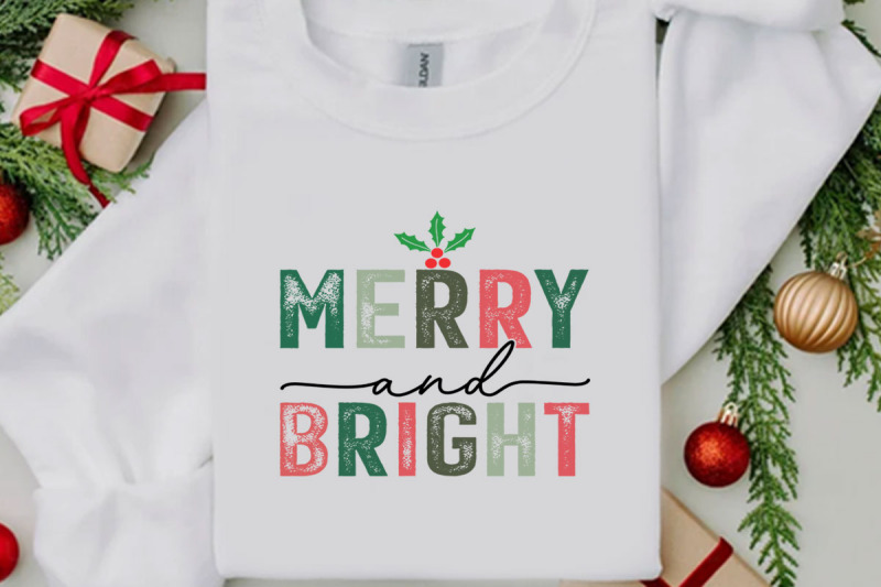 merry-and-bright-t-shirt-design