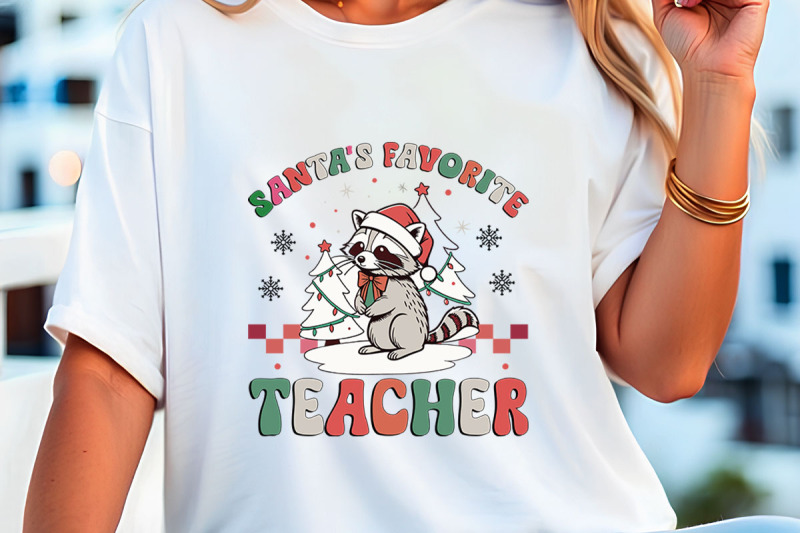 santa-039-s-favorite-teacher-christmas-t-shirt-design