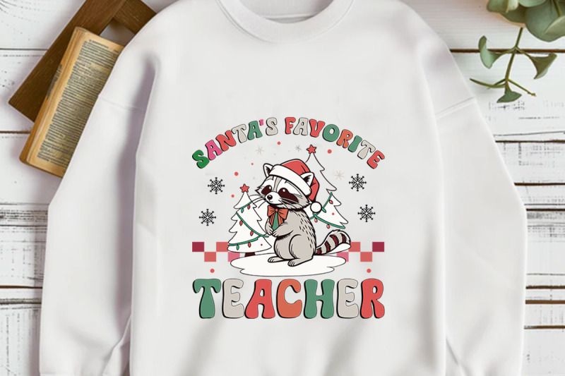 santa-039-s-favorite-teacher-christmas-t-shirt-design