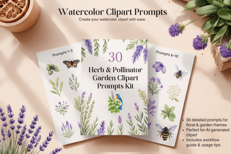 herb-amp-pollinator-garden-clipart-prompts-tool-kit