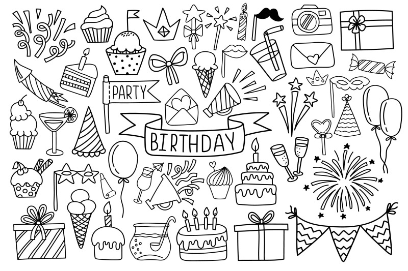 party-doodle-clipart