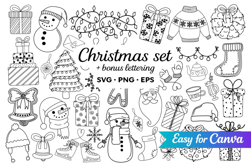 christmas-doodle-set