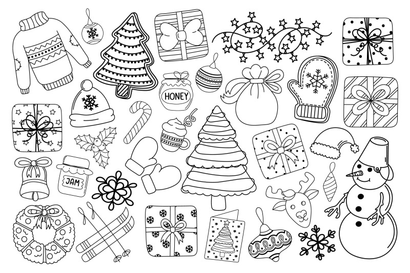 black-amp-white-christmas-doodles
