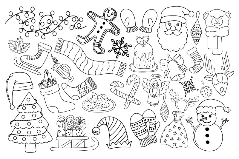 christmas-coloring-clipart