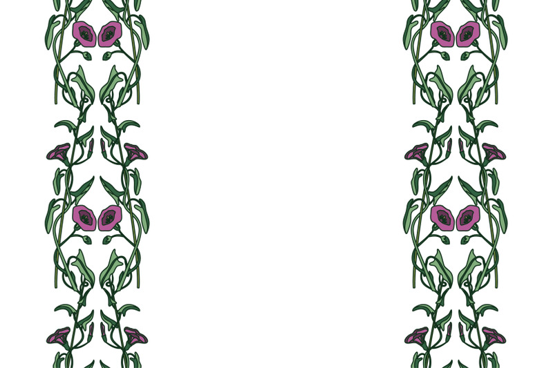 botanical-floral-vertical-border-isolated-on-white-background-vector