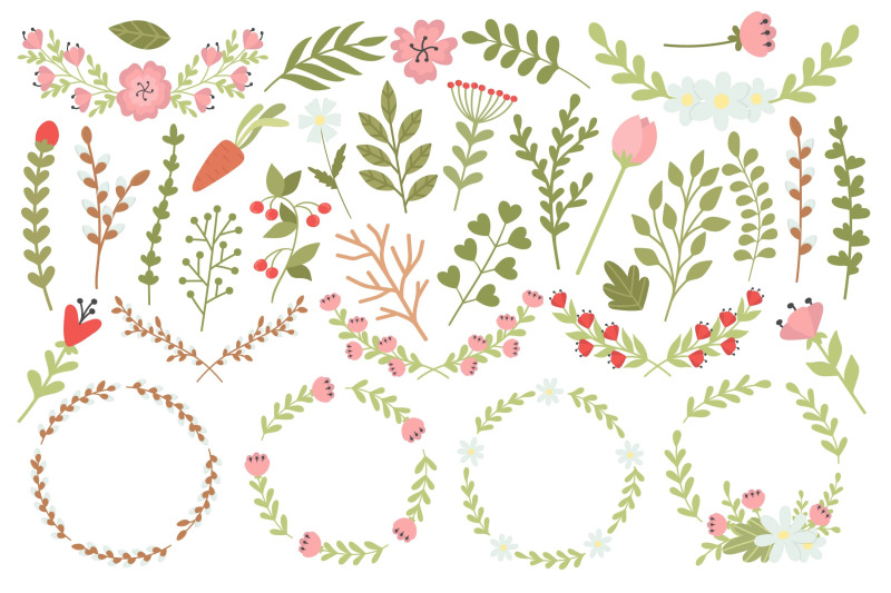 botanical-clipart-set