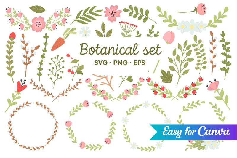 botanical-clipart-set