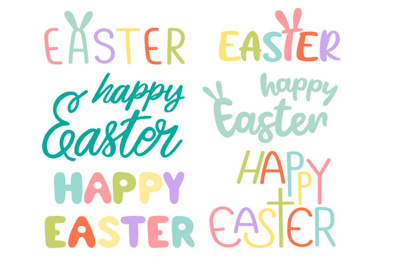 easter-lettering-set