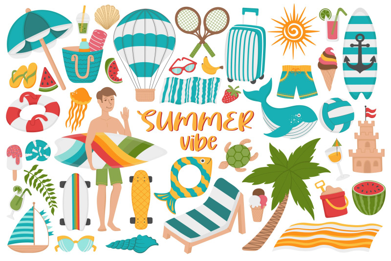 summer-vibe-clipart-set