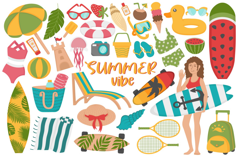 summer-vibe-clipart-set
