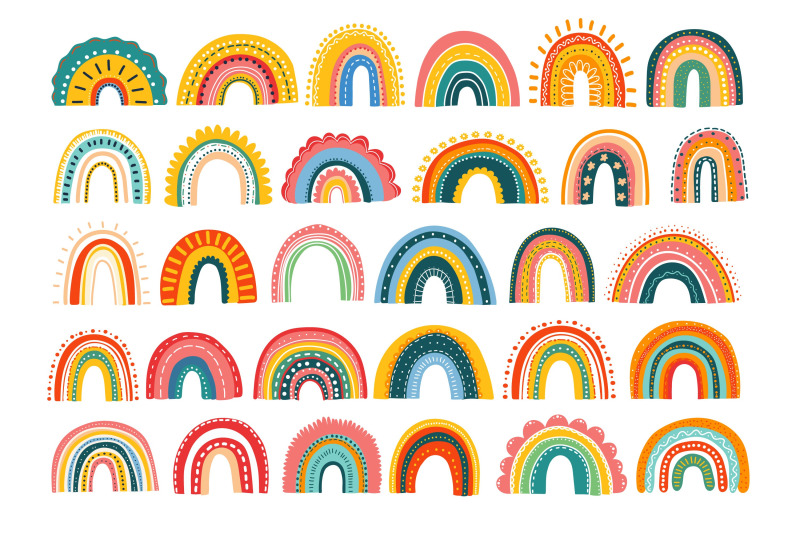 rainbow-clipart-set