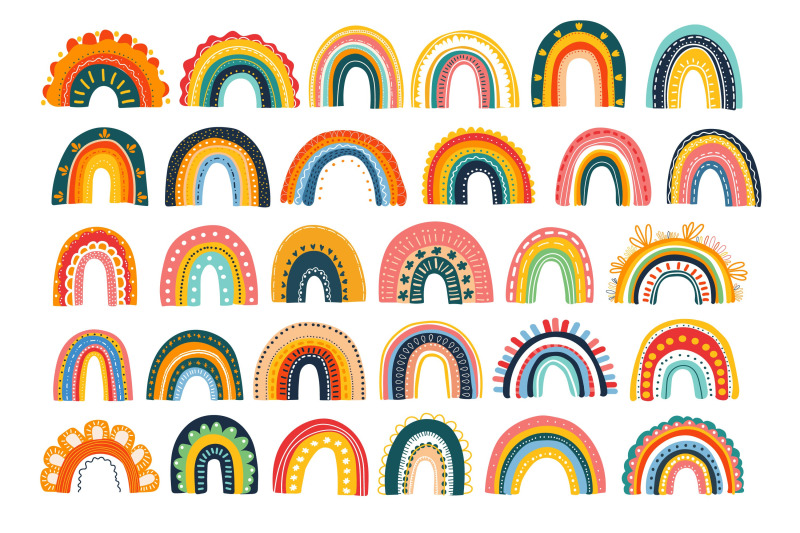 rainbow-clipart-set