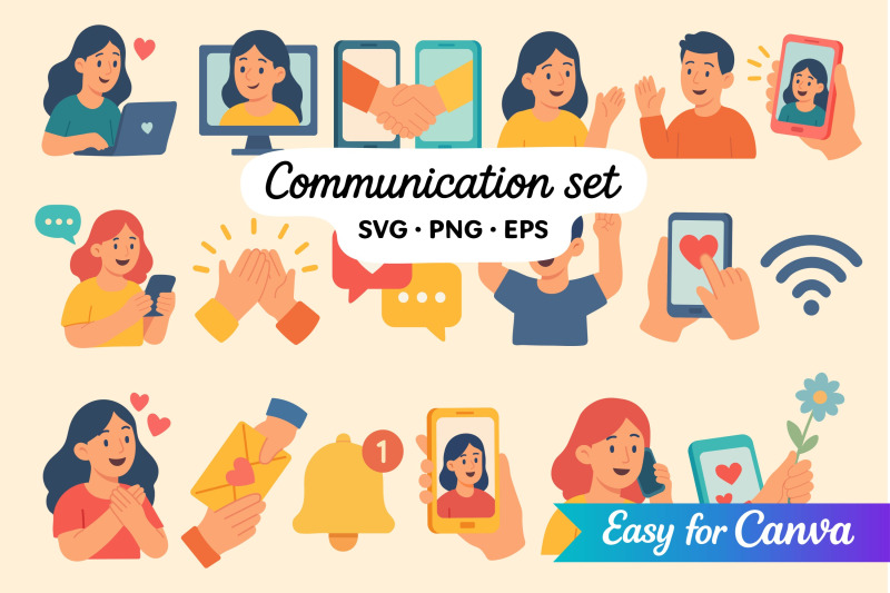 communication-clipart-set