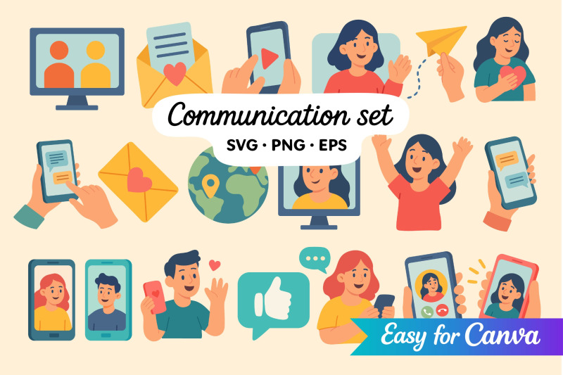 communication-clipart-set
