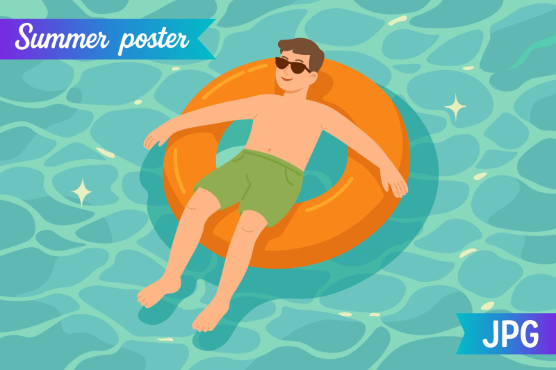 floating-in-pool-poster