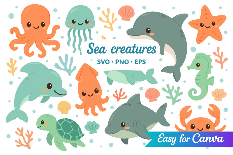 cute-sea-creatures-set