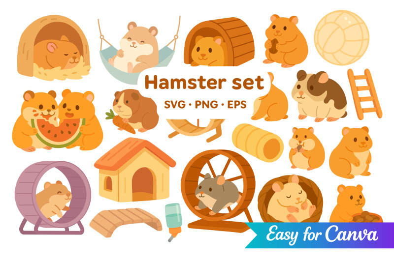 hamster-clipart-set