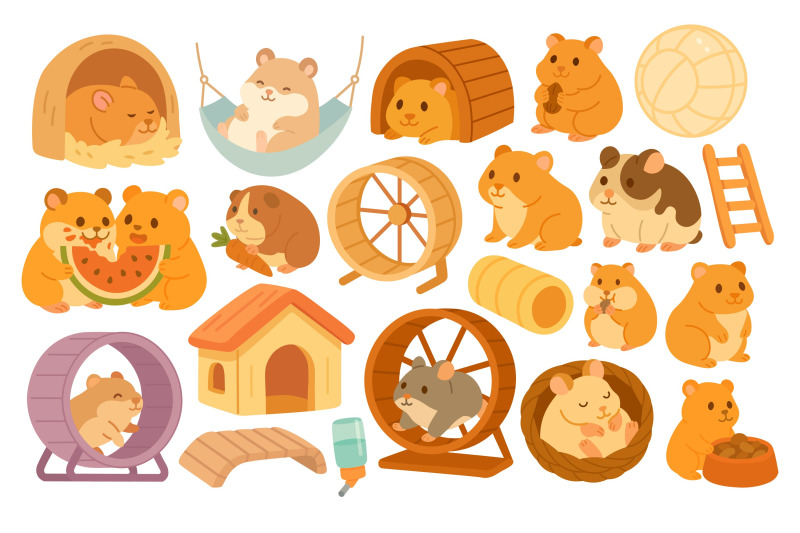 hamster-clipart-set