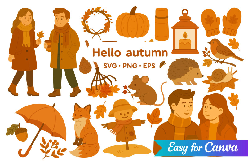 hello-autumn-animals-and-cozy-clipart