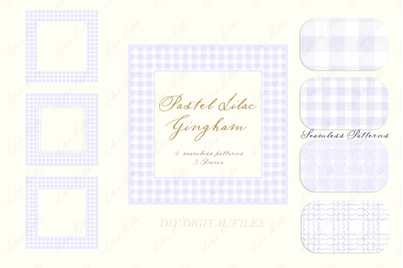 gingham-pastel-lilac-pattern-frames-diy