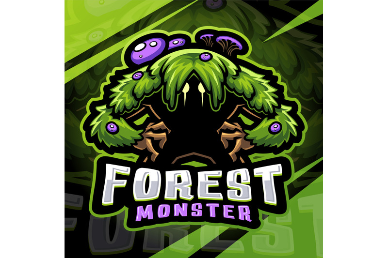 forest-monster-esport-mascot-logo-design