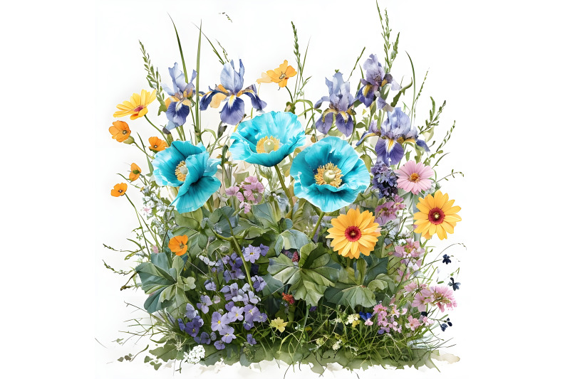 1-wildflowers-flowerbed-clipart-wedding-floral-printable-watercolor