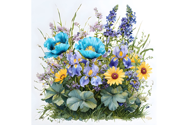 1-wildflowers-flowerbed-clipart-wedding-floral-printable-watercolor