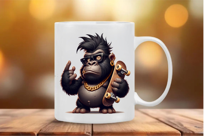 whimsical-cartoon-gorillas-02-t-shirt-png