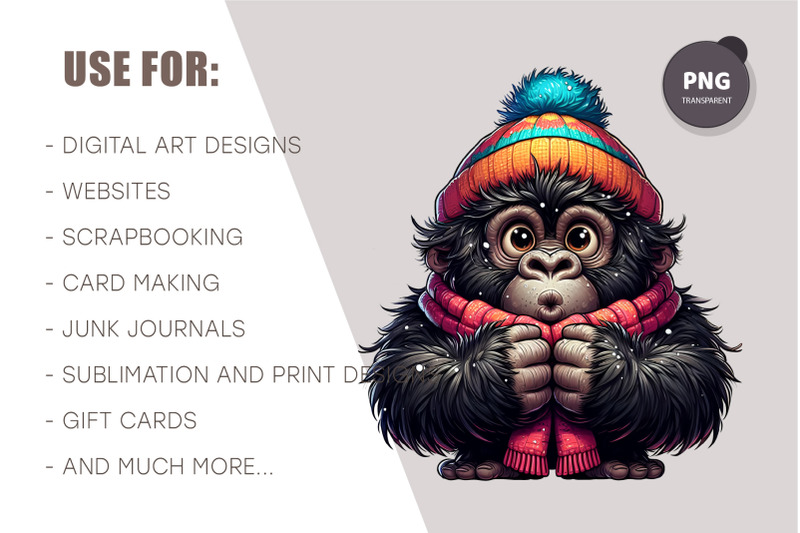 whimsical-cartoon-gorillas-02-t-shirt-png