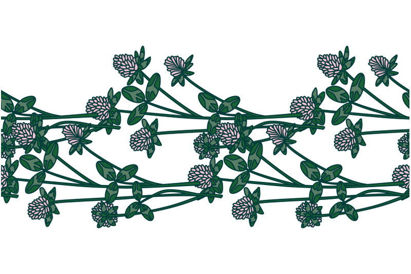 botanical-floral-border-isolated-on-white-background-hand-drawn-clover