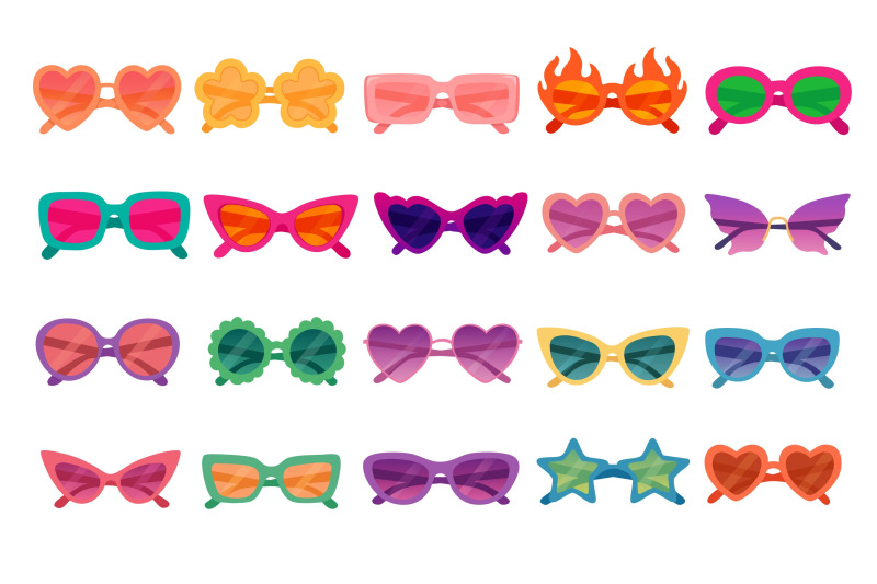 colorful-sunglasses-clipart-set