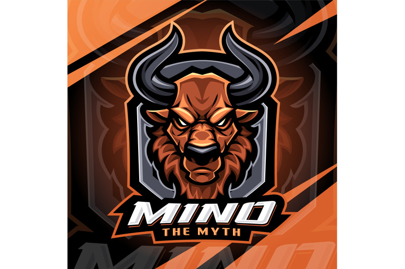 minotaur-esport-mascot-logo-design