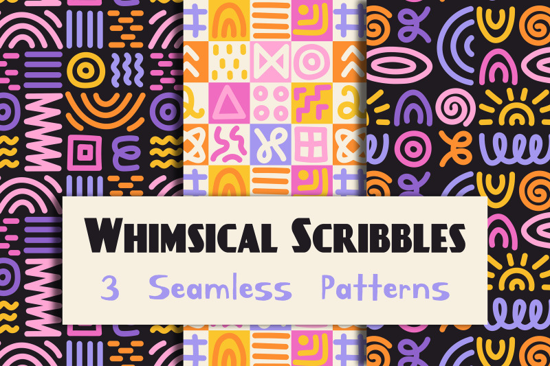whimsical-scribbles-seamless-patterns