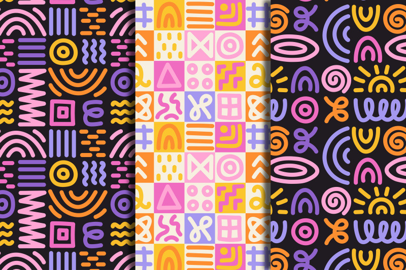 whimsical-scribbles-seamless-patterns