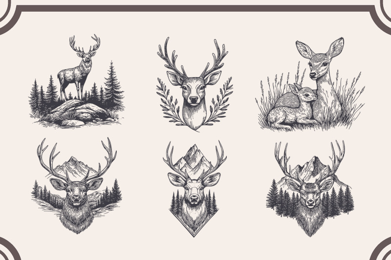 24-deer-design-bundle-deer-in-the-forest-svg-deer-clipart
