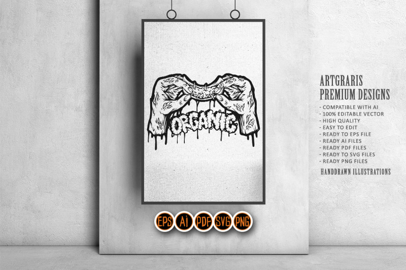 creepy-hands-and-cannabis-joint-outline-with-organic-text